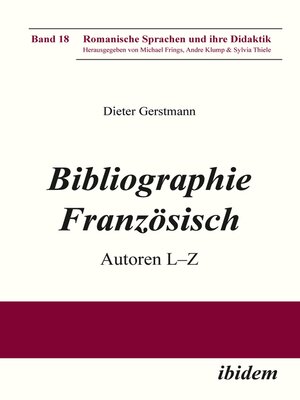 cover image of Bibliographie Französisch